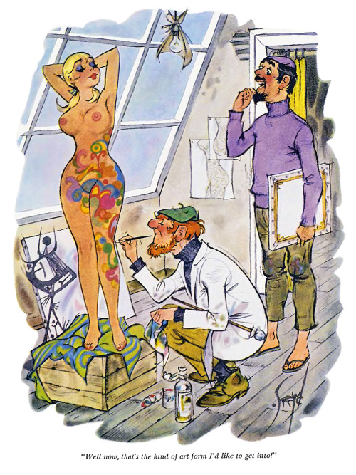 “Well now, that’s the kind of art form I’d like to get into!”Doug Sneyd / cartoon for Playboy, Octob