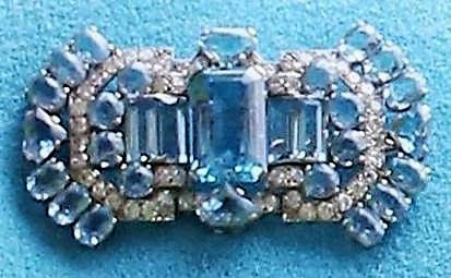 europesroyals: ♢♢♢ QEII June Jewelry Challenge ♢♢♢Favorite Brooch from QEQMAquamarine Double Clip Br