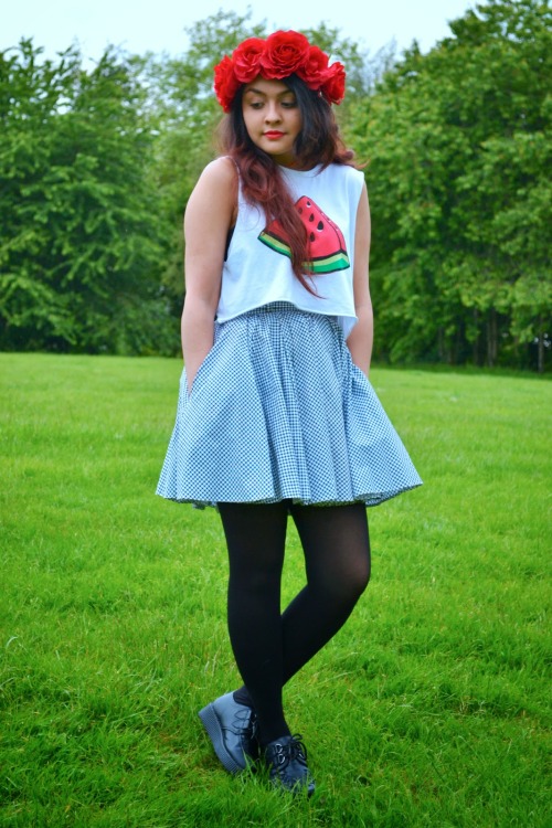 Fashionmylegs: Style Pick Top - H&amp;M  Skirt - River Island Necklace- Topshop Shoes - eBa