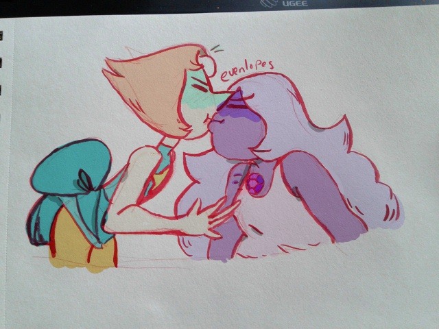 evenlopes: day 1- first kiss!! i figured theyd seem the type to just “go for it”