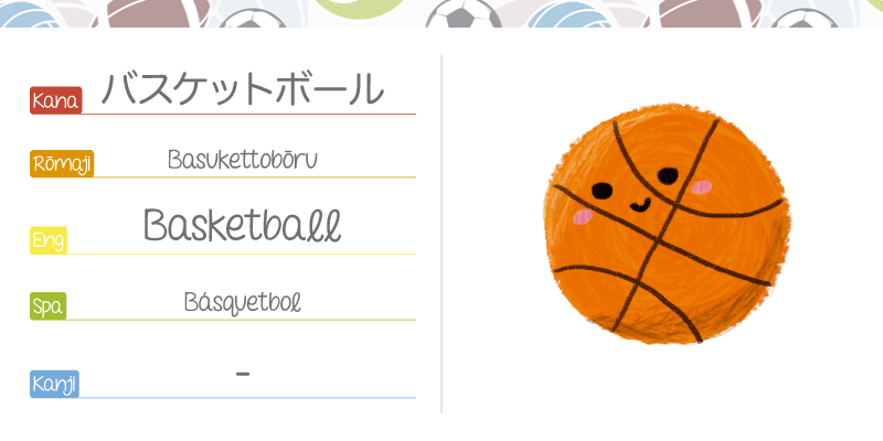 日本語かわいい バスケットボール Basukettobōru Basketball 日本語かわいい バスケットボール Basukettobōru Basketball