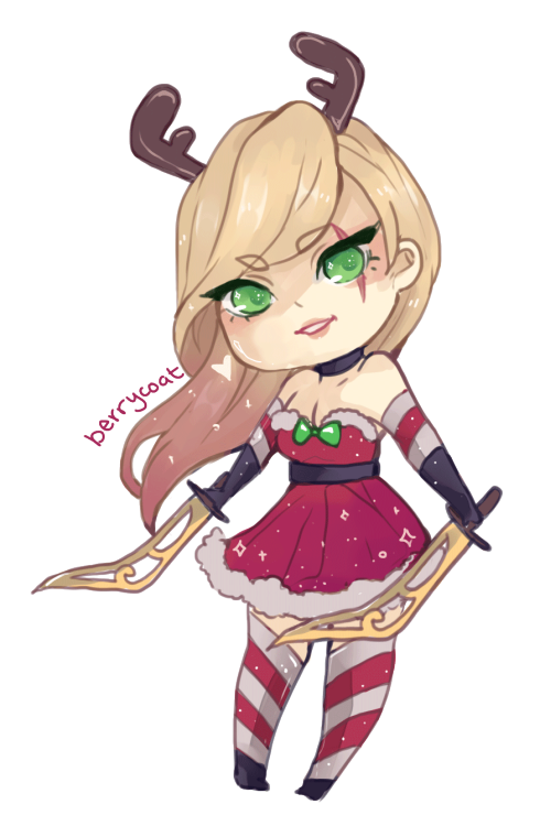 berrycoat:  THANK YOU FOR COMING TO MY STREAM!! Yall can have some festive league chibis LOOL. There