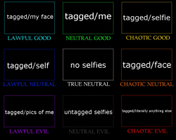 cherubs: had a dream in which three ghosts told me my greatest achievement will be posting a selfie tag dnd alignment chart to tumblr. tag yourself