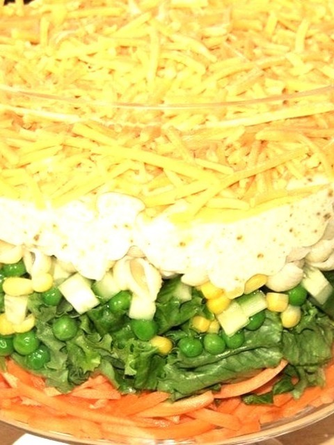 Spicy English Seven-Layer Salad - Salad - Cucumber Pasta SaladThis Seven-layer Salad Was Inspired By