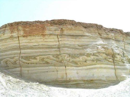 An earthquake, recorded…The layers in this rock are called varves, and form when rhythmic con