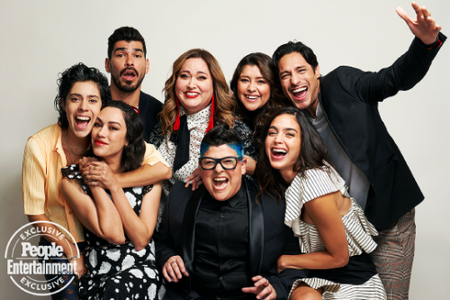 Raúl Castillo with Roberta Colindrez, Tanya Saracho, Chelsea Rendon, Carlos Miranda, Mishel P