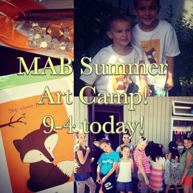 <p>We have campers all week! Pop into the studio and find out how you can register for a camp in August! Details on our website: <a href="http://www.mabartstudio.com">www.mabartstudio.com</a></p>