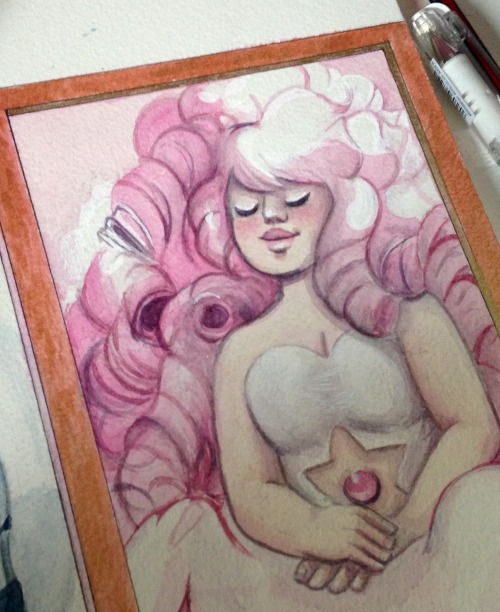 nessielesbian: hey look I got a photo of my watercolour rose in natural light! my room feels especia