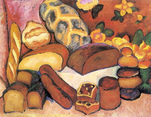 russian-avantgarde-art: Still Life with Loaves of Bread via Ilya MashkovSize: 105x133 cmMedium: oil 