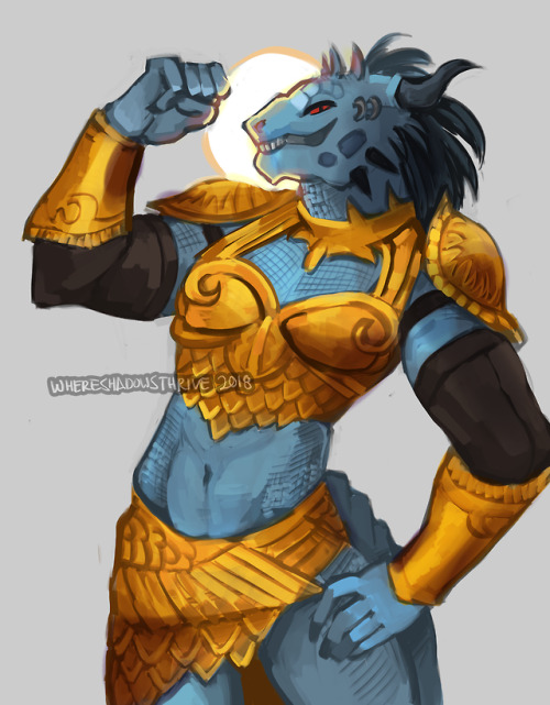 whereshadowsthrive: Petition to get the TES Oblivion version of the Golden Saint armor into ESO, bonus if its always the female version regardless of PC gender. Anyway, he’s my lizard whom I love 
