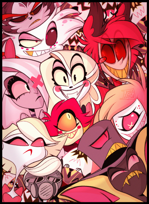 ashesfordayz:The Hazbin Hotel SquadThis took so long but I love it so much XD