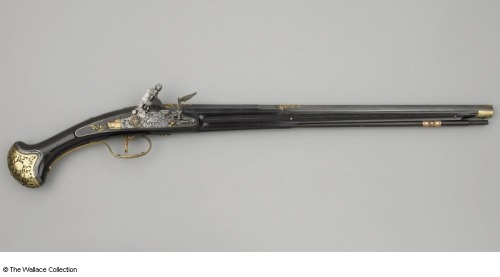 Ornate doglock pistol crafted by Isaac Cordier of Paris, France, circa 1660.