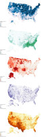 Population distribution by ethnicity in the United States.