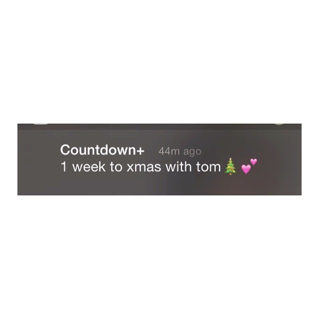 this time next week Tom will be here and I’m so excited, having to celebrate Christmas