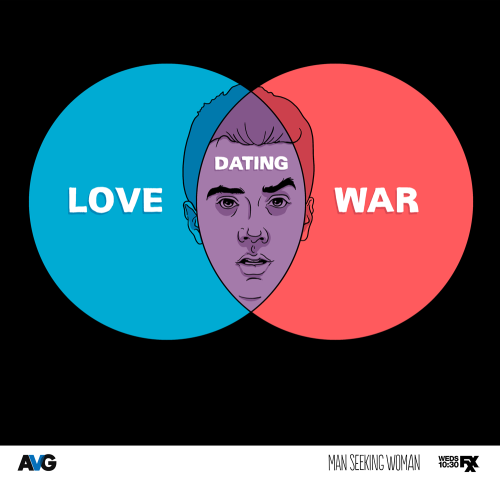 manseekingwomanfxx:Dating: The perfect mixture of love and war. -artwork by Chris Piascik.