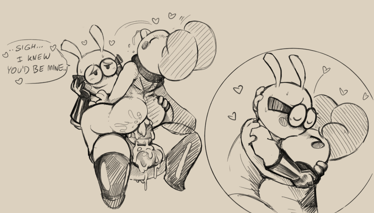 daftpatriot: Some doodles of Poindexter and Moth, inspired by a funny moment in the