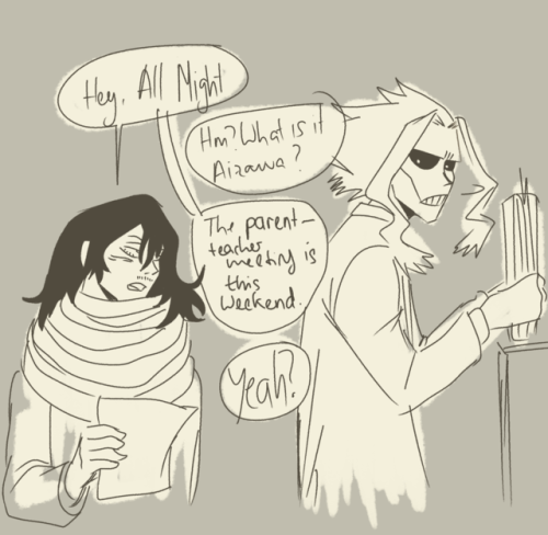 hanghuhns - “Aizawa my man, I can assure you that I’m not–”