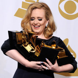 thewomaninthemoon:  Who’s excited for the Adele Awards tonight?This gal. 