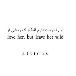 atticuspoetry:  ‘love her, but leave her wild’ @atticuspoetry #atticuspoetry