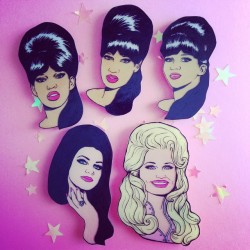 youwereswell:  Big hair babes - youwereswell.etsy.com 💕💕💕