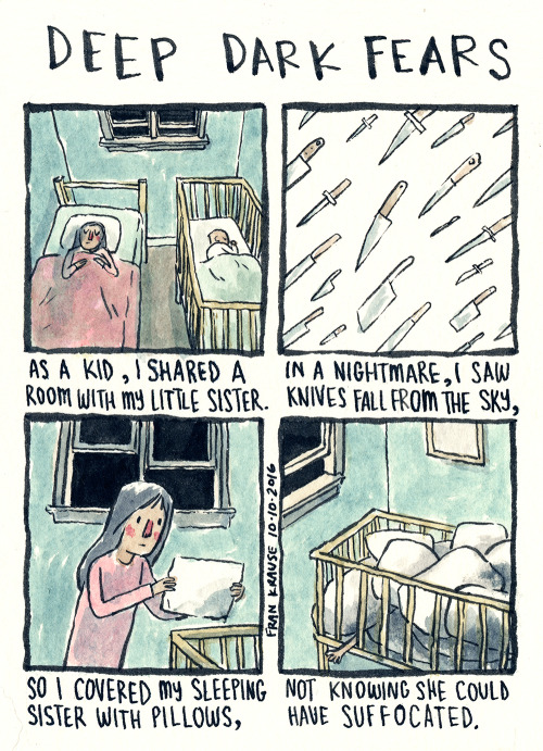 deep-dark-fears:   An anonymous fear submitted to  Deep Dark Fears - thanks! The new Deep Dark Fears book is available now, with fifty unpublished comics and fifty favorites! You can find it at  Amazon,  B&N,  IndieBound,  iBooks,  Google Books, your