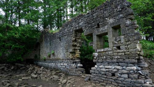 The remains of West End, North Yorkshire, England.The Thruscross reservoir was created in the 60′s f