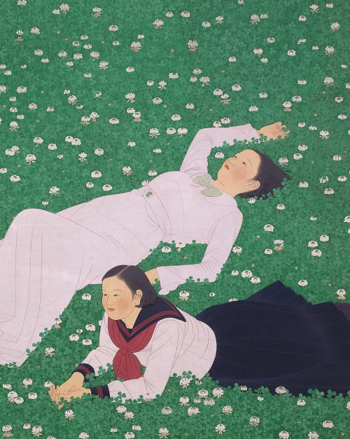 fordarkmornings:Tateishi Harumi | 立石春美 (Japanese, 1906–1994) – Clover, 1934, detail