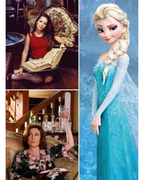 How I describe myself in three fictional characters. #Elsa #piperhalliwell #emilygilmore #frozen #ch