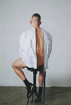 system2:  Photographed by Collier Schorr for ARENA HOMME + (S/S 2011 issue). (Model wears RAF SIMONS S/S 2011).   I would do anything to get this shirt.