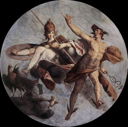 historyfilia:Hermes and Athena  -Bartholomeus Spranger (1585)