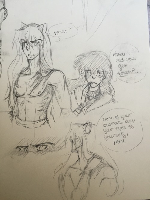 inuyasha-ruined-mylife: Oh hey, more InuYATLA head canons. This is a sketch dump I did maybe a week 