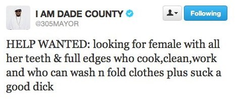 2damnfeisty:  Daily tweet from Trick Daddy 
