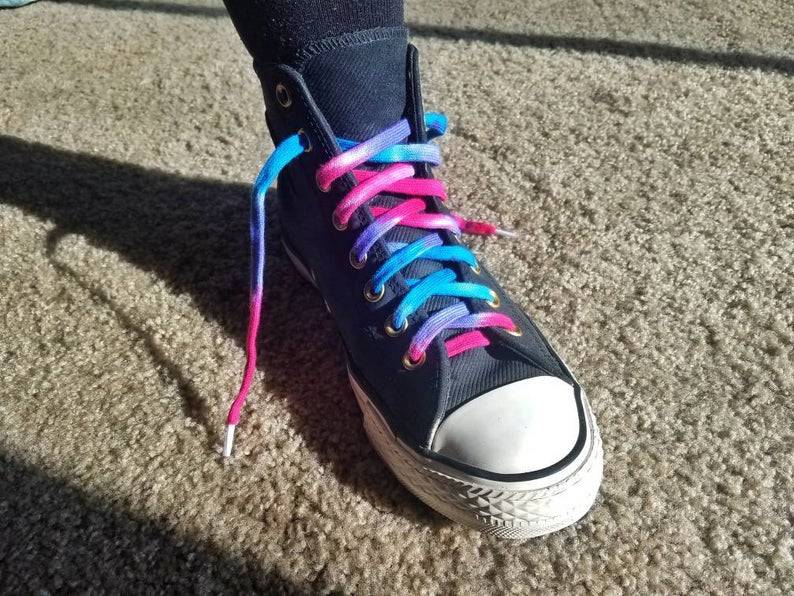 trans pride shoelaces