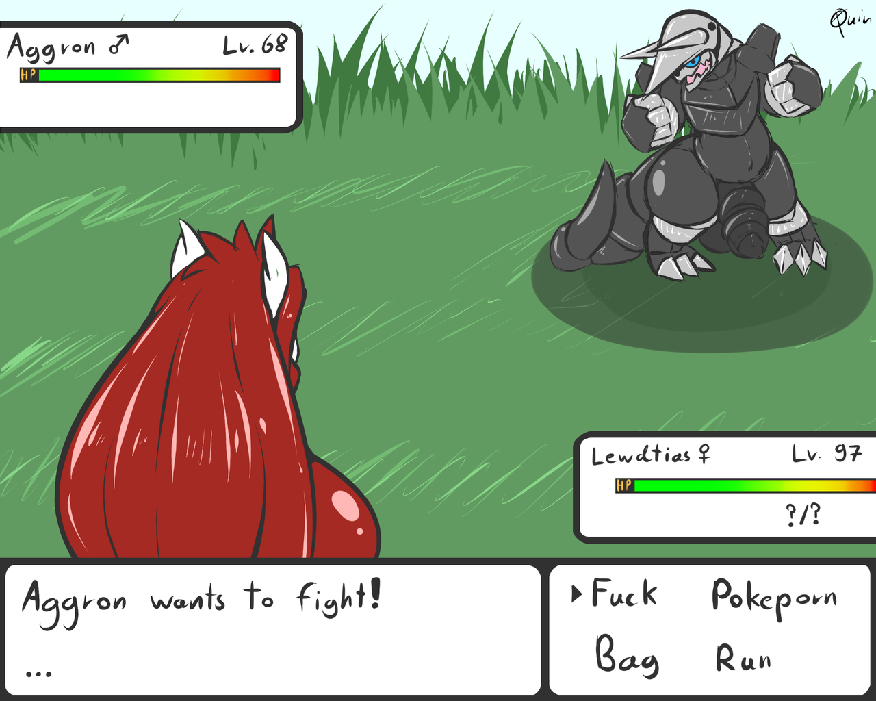 quin-nsfw:  As someone suggested, lewdtias having an encounter in the tall grass!I