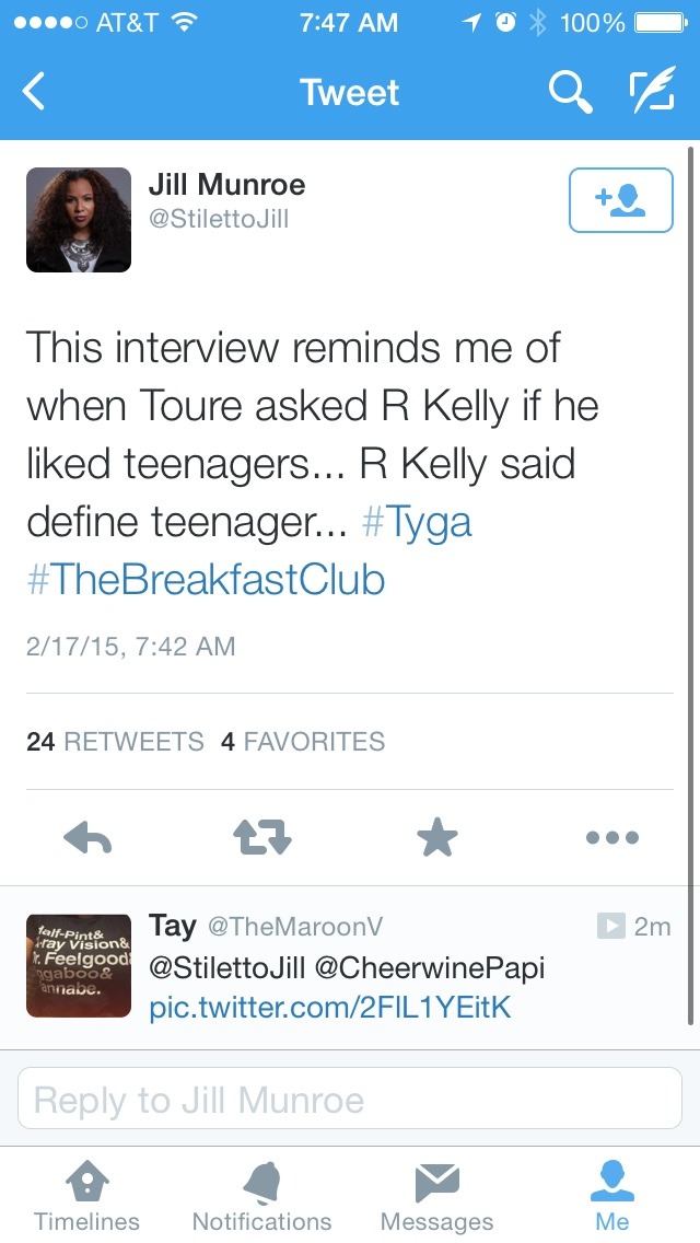 mixedleanbh:  Tyga is having his interview on The Breakfast Club. He’s a damn liar.