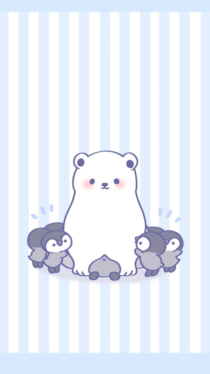 ♡ Be Positive ♡ — POLAR BEAR AND PENGUIN WALLPAPERS From Duitang