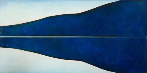 terminusantequem:Mauri Favén (Finnish, 1920-2006), LAKE LANDSCAPE, 1971-73. Oil on canvas, la