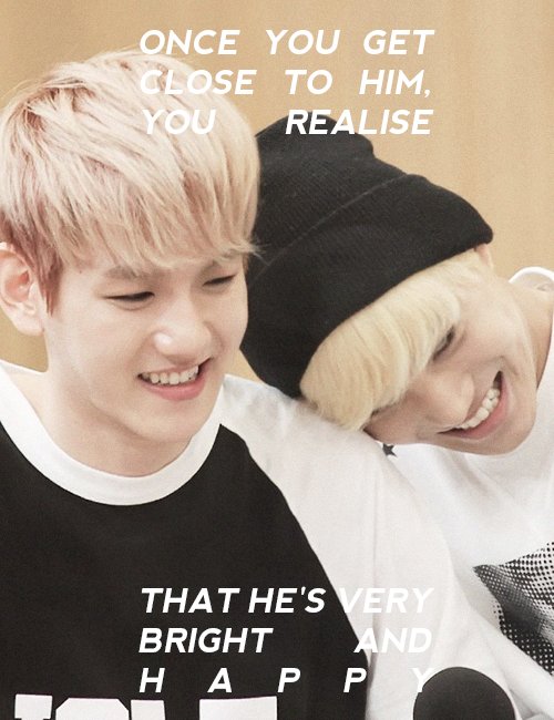  ryeowook: when you first saw your members, who did you think was older than you?baekhyun: