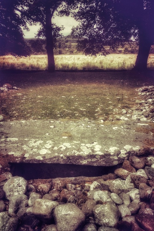 Ri Cruin Prehistoric Burial Cairn, Kilmartin Glen, Argyll, Scotland, 14.7.18.The interior of the per