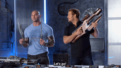 justlookatthosesausages: beenerdish:  rootbeergoddess:   marvel-is-ruining-my-life: The Best Prop in Guardians of the Galaxy Vol. 2 I’ve reblogged this before but goddamn, I love it   10/10 would climb Dave Bautista 😅😜  my favorite thing in this