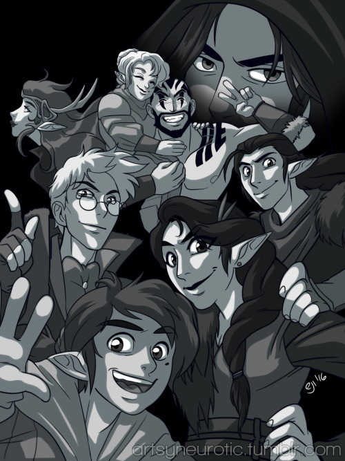 artsyneurotic: A clean version of the Vox Machina group artwork that I made for the Crit Role cast t