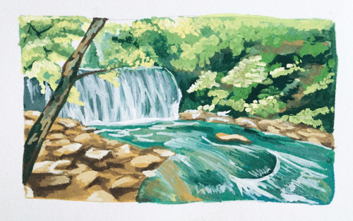 stephanieartdesign:“The Mill” - gouache, 7x509.29.2019