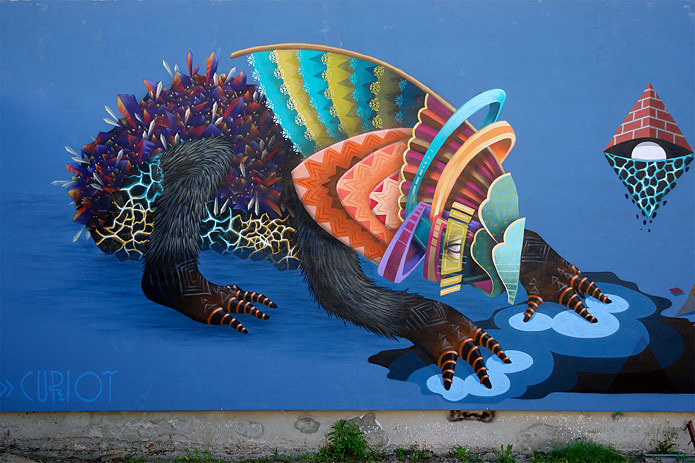 2headedsnake:  Street art by Curiot (Mexico) click images to enlarge 