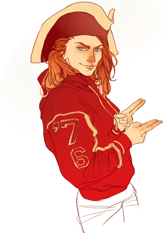 fayettish:  class of ‘76 hamilton doing some pose i see people on facebook do a