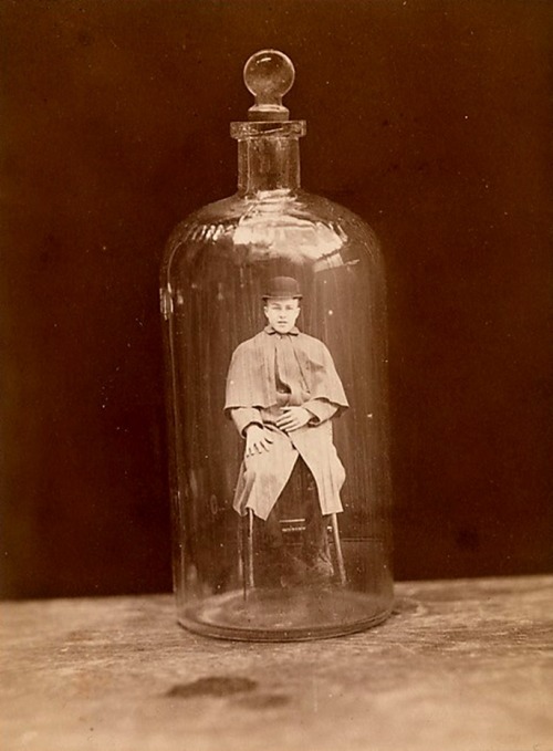 Porn photo John C. Higgins - Man in Bottle, ca. 1888.