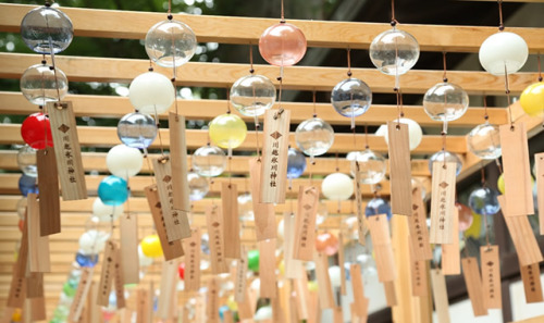 Wind bells (furin) festival 2017 at Hikawa-jinja, seen on