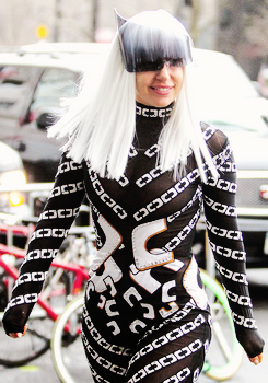 ladyxgaga:  Gaga arriving at her apartment in New York City earlier today (3.28.14).