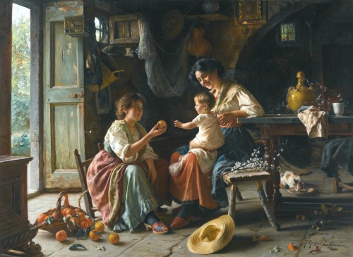andrejvidovic:The Orange (before 1900) by Giuseppe Magni (Italian, 1869-1956), oil on canvas