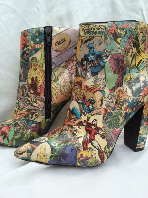 SIZE 8 ½ AVENGERS BOOTSON SALE NOWBe ready to kick evil right in its shiny groin-plate in the