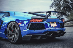 automotivated:  CHROME BLUE AVENTADOR by